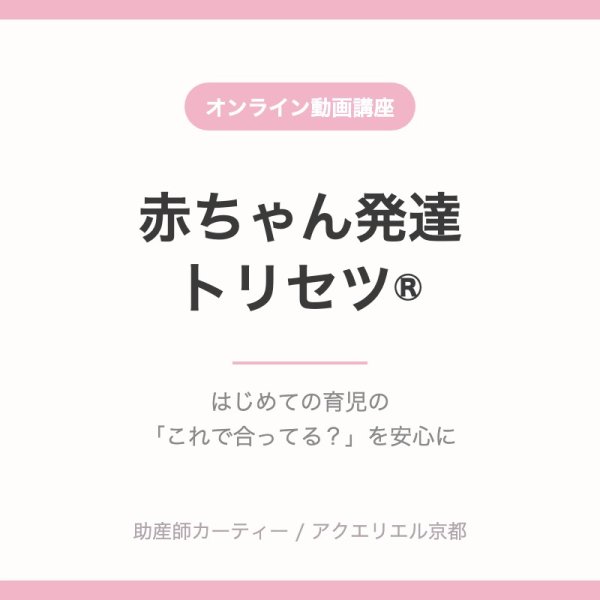 画像1: 【オンライン動画講座】赤ちゃん発達トリセツ®（29,800円〜・税込） (1)